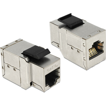 Moduł Keystone z gniazdem RJ45 do gniazda RJ45 Cat.6A Delock 86166