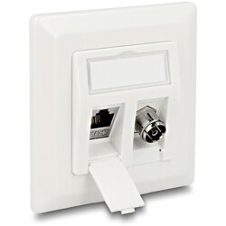 Gniazdo ścienne Keystone 2-portowe Delock 86202