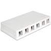 Skrzynka montowana powierzchniowo Keystone 6-portowa Delock 86227
