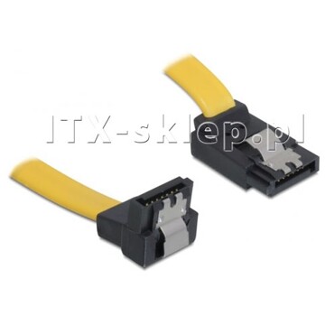 Kabel SATA górny/kątowy 10 cm zatrzask Delock 82486