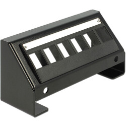 Panel multimedia Keystone 6-portowy czarny Delock 86268
