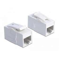 Moduł Keystone z gniazdem RJ45 do gniazda RJ45 Cat.6A UTP biały Delock 86299