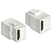 Moduł Keystone HDMI wtyk żeński do HDMI wtyk żeński biały Delock 86316
