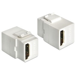 Moduł Keystone HDMI wtyk żeński do HDMI wtyk żeński biały Delock 86316