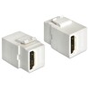 Moduł Keystone HDMI wtyk żeński do HDMI wtyk żeński biały Delock 86316