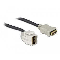 Moduł Keystone HDMI wtyk żeński 250° do HDMI wtyk żeński z przewodem biały Delock 86328