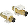 Moduł Keystone Mini-DIN 4-pin (S-Video) gniazdo do gniazda pozłacane białe Delock 86338