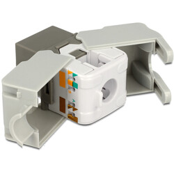 Moduł Keystone z gniazdem RJ45 do LSA Cat.6 UTP szary Delock 86342