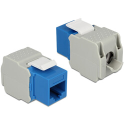 Moduł Keystone z gniazdem RJ45 do LSA Cat.6 UTP niebieski Delock 86343