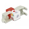 Moduł Keystone RJ45 do LSA beznarzędziowy Cat.6 UTP czerwony Delock 86344