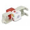 Moduł Keystone RJ45 do LSA beznarzędziowy Cat.6 UTP czerwony Delock 86344