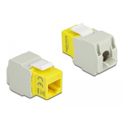 Moduł Keystone z gniazdem RJ45 do LSA Cat.6 UTP żółty Delock 86345