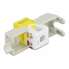 Moduł Keystone z gniazdem RJ45 do LSA Cat.6 UTP żółty Delock 86345