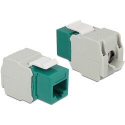 Moduł Keystone z gniazdem RJ45 do LSA Cat.6 UTP zielony Delock 86349