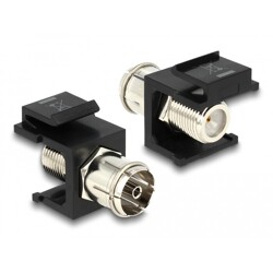 Moduł Keystone IEC żeńskie do F żeńskiego czarny Delock 86352
