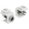 Moduł Keystone DC 5.5 x 2.1 mm wtyk żeński biały Delock 86355