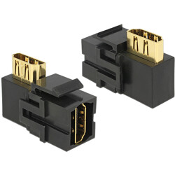 Moduł Keystone HDMI żeńskie do HDMI żeńskiego 90° czarny Delock 86358