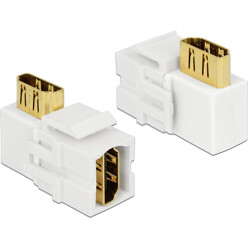 Moduł Keystone HDMI żeńskie do HDMI żeńskiego 90° biały Delock 86359