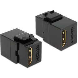 Moduł Keystone HDMI wtyk żeński do HDMI wtyk żeńskiego czarny Delock 86366