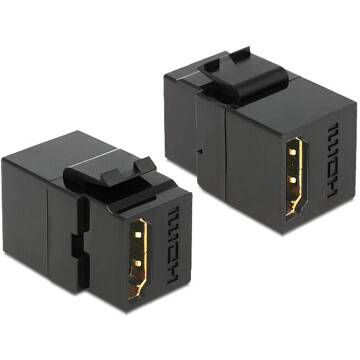 Moduł Keystone HDMI wtyk żeński do HDMI wtyk żeńskiego czarny Delock 86366