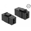 Moduł Keystone Easy USB 2.0 A żeńskie do Easy USB 2.0 A żeńskiego czarne Delock 86368