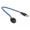 Moduł Keystone USB 3.0 A wtyk żeński 250° do USB 3.0 A wtyk męski z przewodem Delock 86375