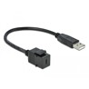 Moduł Keystone USB 2.0 C wtyk żeński do USB 2.0 A wtyk męski z przewodem Delock 86378