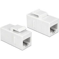 Moduł Keystone z gniazdem RJ45 do gniazda RJ45 Cat.6 UTP biały Delock 86379
