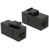 Moduł Keystone z gniazdem RJ45 do gniazda RJ45 Cat.6 UTP czarny Delock 86381