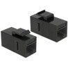Moduł Keystone z gniazdem RJ45 do gniazda RJ45 Cat.6 UTP czarny Delock 86381