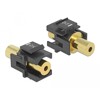 Moduł Keystone gniazdo Jack 3.5 mm 4-pin do gniazda Jack 3.5 mm 4-pin pozłacane czarne Delock 86383