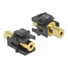Moduł Keystone gniazdo Jack 3.5 mm 4-pin do gniazda Jack 3.5 mm 4-pin pozłacane czarne Delock 86383