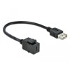 Moduł Keystone USB 2.0 C wtyk żeński do USB 2.0 A wtyk żeński z przewodem Delock 86384