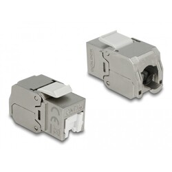 Moduł Keystone z gniazdem RJ45 do LSA Cat.6A STP z osłoną przeciwkurzową Delock 86385