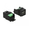 Moduł Keystone USB 2.0 A żeńskie do skrzynki zacisków czarny Delock 86386