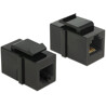 Moduł Keystone RJ12 żeńskie do RJ12 żeńskiego Cat.3 czarny Delock 86390