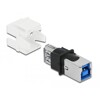Moduł Keystone USB 3.0 A wtyk żeński do USB 3.0 B wtyk żeński biały Delock 86394