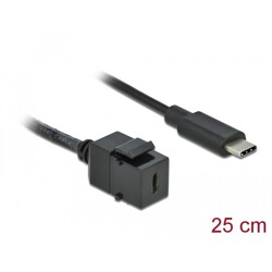 Moduł Keystone USB 3.0 C wtyk żeński do USB 3.0 C wtyk męski z przewodem Delock 86398