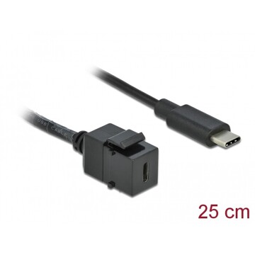 Moduł Keystone USB 3.0 C wtyk żeński do USB 3.0 C wtyk męski z przewodem Delock 86398