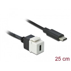 Moduł Keystone USB 3.0 C wtyk żeński do USB 3.0 C wtyk męski z przewodem Delock 86399