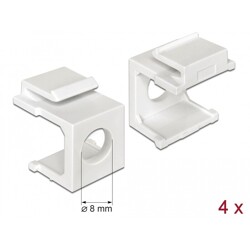 Osłona Keystone biała z otworem 8 mm 4 sztuki Delock 86400