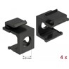 Osłona Keystone czarna z otworem 8 mm 4 sztuki Delock 86403