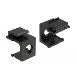 Osłona Keystone czarna z otworem 8 mm 4 sztuki Delock 86403