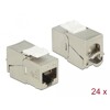 Moduł Keystone z gniazdem RJ45 do LSA Cat.6A STP kompaktowy 24 sztuki Delock 86479