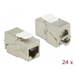 Moduł Keystone z gniazdem RJ45 do LSA Cat.6A STP kompaktowy 24 sztuki Delock 86479