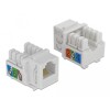 Moduł Keystone z gniazdem RJ12 do LSA Cat.3 UTP biały Delock 86498