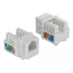 Moduł Keystone z gniazdem RJ12 do LSA Cat.3 UTP biały Delock 86498