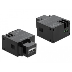 Moduł Keystone port ładowania USB Type-A 2.1A czarny Delock 86506