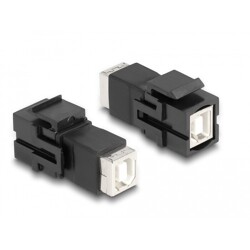 Moduł Keystone gniazdo USB 2.0 Typ-B do gniazda USB 2.0 Typ-B czarny Delock 86600