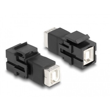 Moduł Keystone gniazdo USB 2.0 Typ-B do gniazda USB 2.0 Typ-B czarny Delock 86600